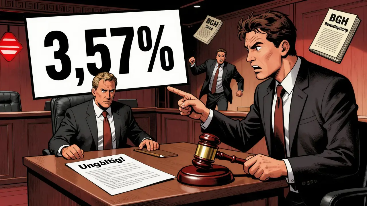 Ein Richter spricht ein Urteil gegen einen unfairen Makler wegen falscher Provision im Immobilienvertrag.