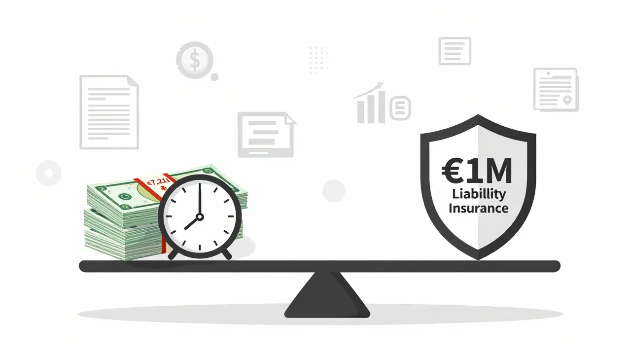 Eine Waage vergleicht Netto-Gewinn und Zeit beim Selbstverkauf mit Sicherheit und Geschwindigkeit durch einen Makler.