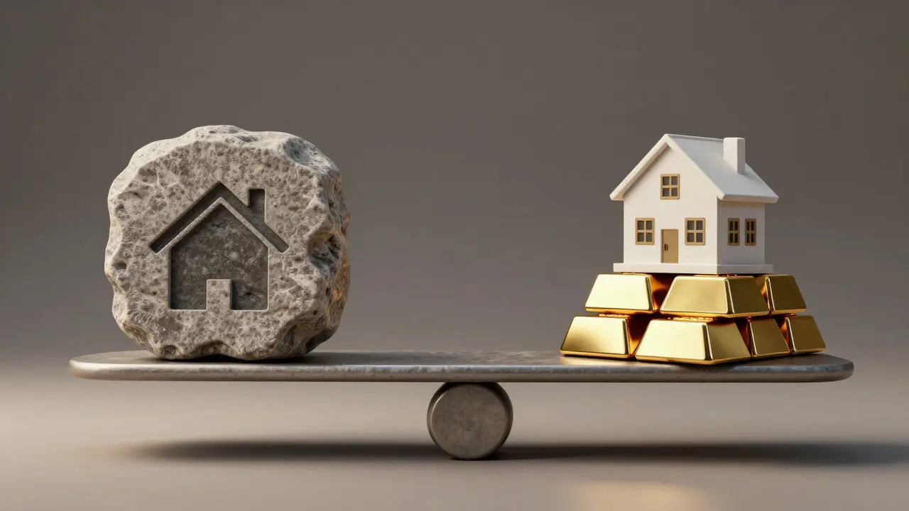 Hebelwaage symbolisiert Eigenkapitalrendite und Leverage