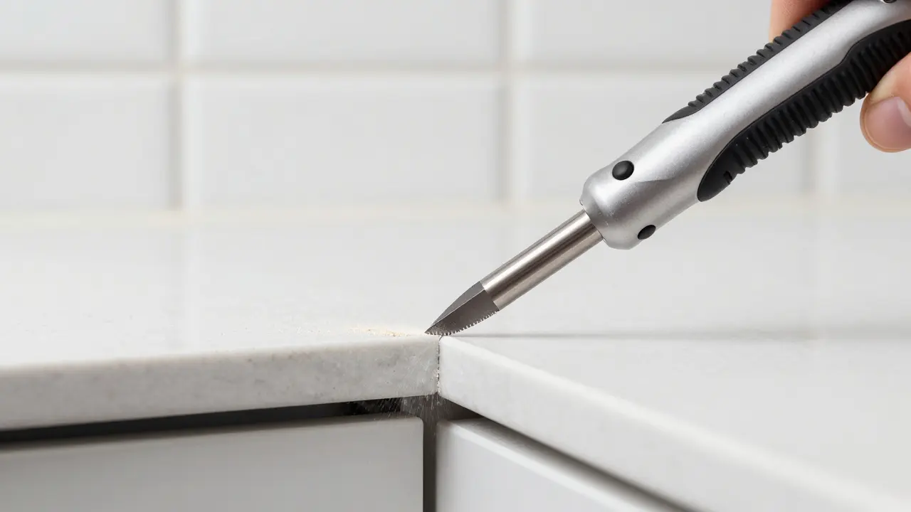 Multitool für feine Anpassungen zwischen Fliesen