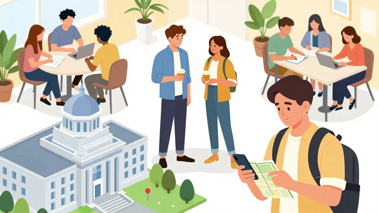 Vielfältige Mietergruppe: Studierende und junge Berufstätige