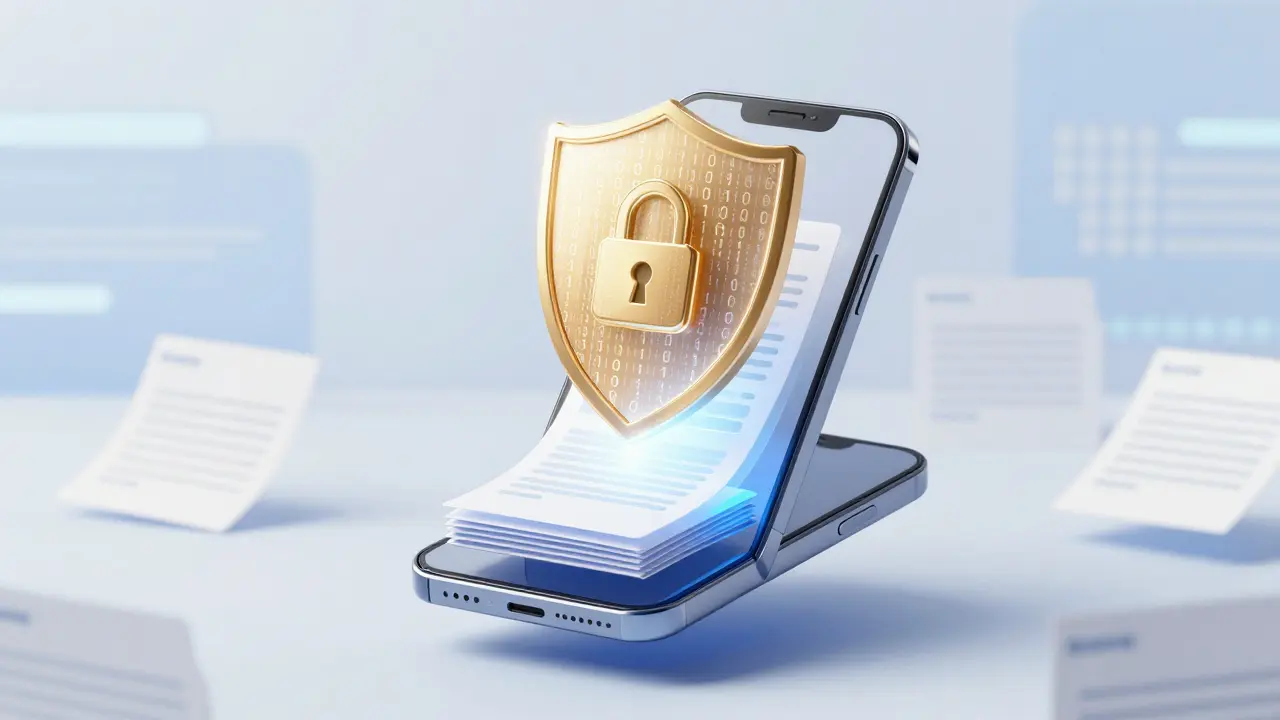 Digitale Darstellung von sicherer Cloud-Archivierung mit Schutzschild