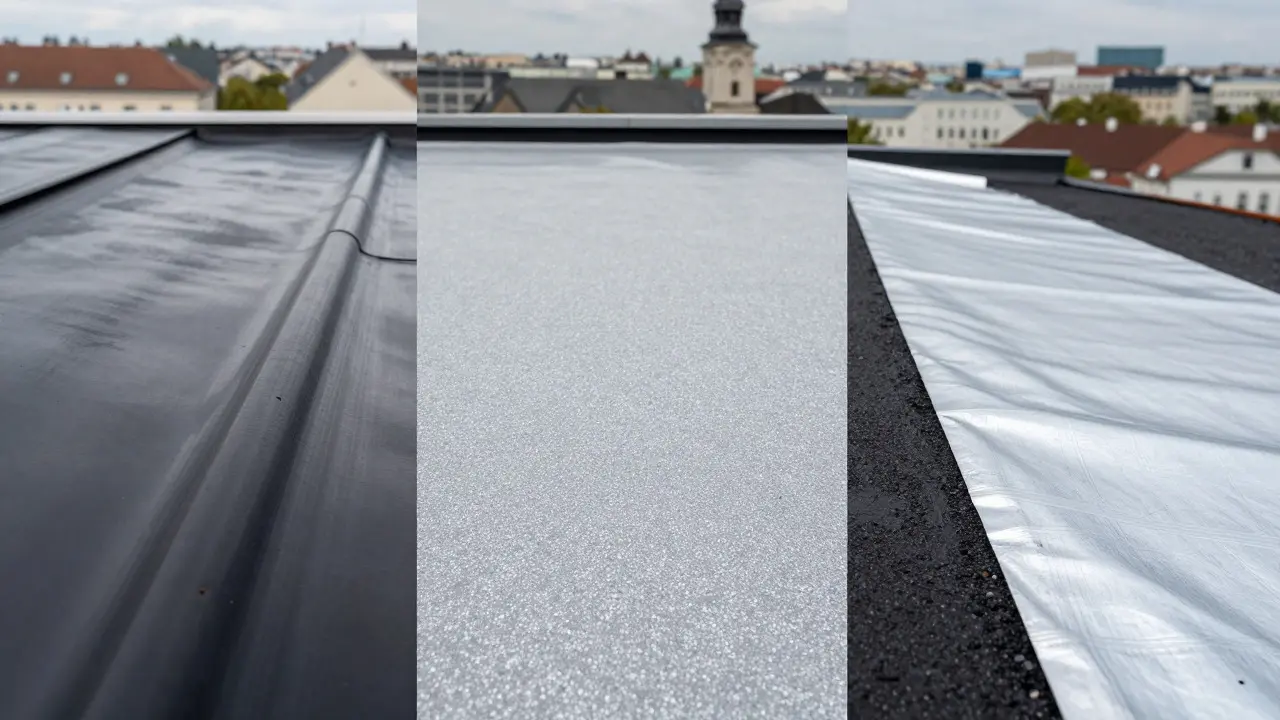 Vergleich von EPDM, PVC und Bitumen als Dachabdichtungsmaterialien