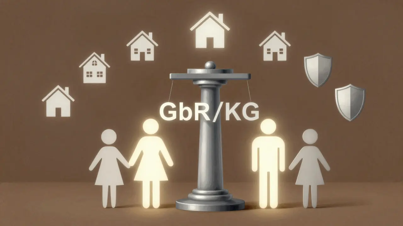 Abstract illustration of a family integrating their assets into a protected legal structure