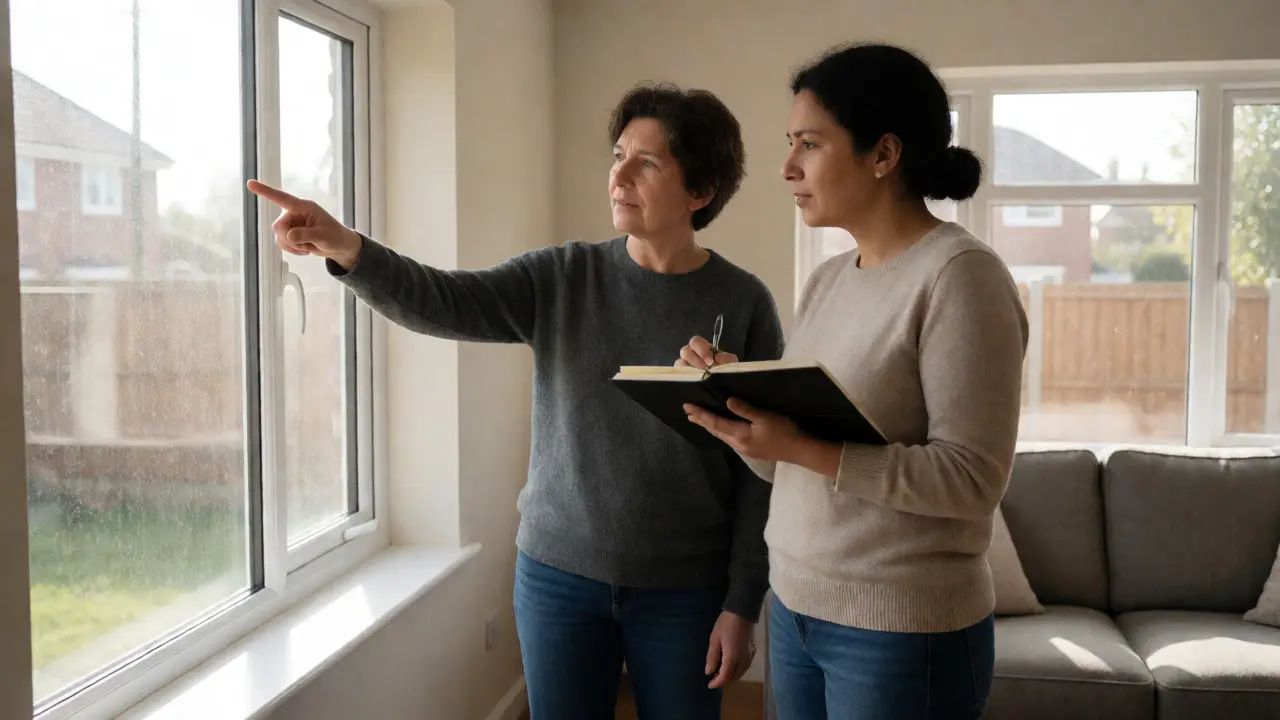 Analytische Zweitbesichtigung der Fenster im Wohnraum