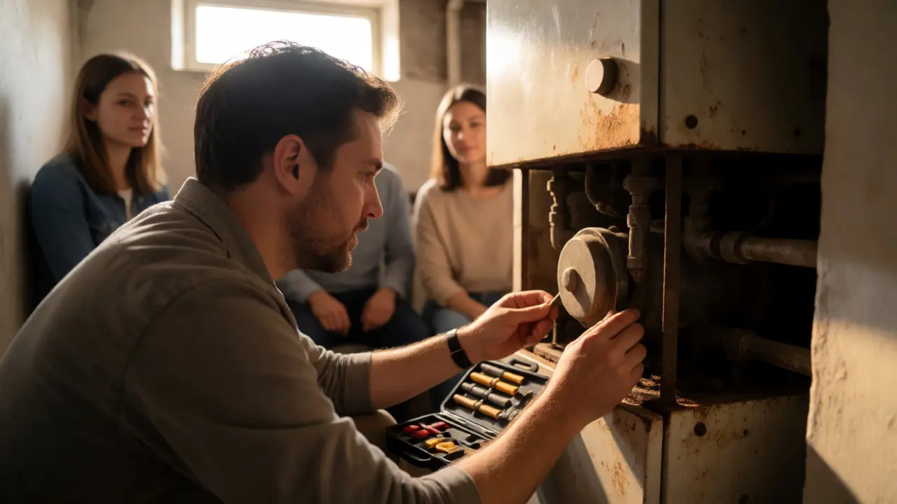 Prüfung der Heizungsanlage durch einen Experten